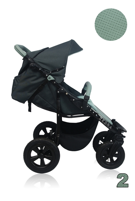Zebra Eco - stroller with adjustable handle, backrest and footrest